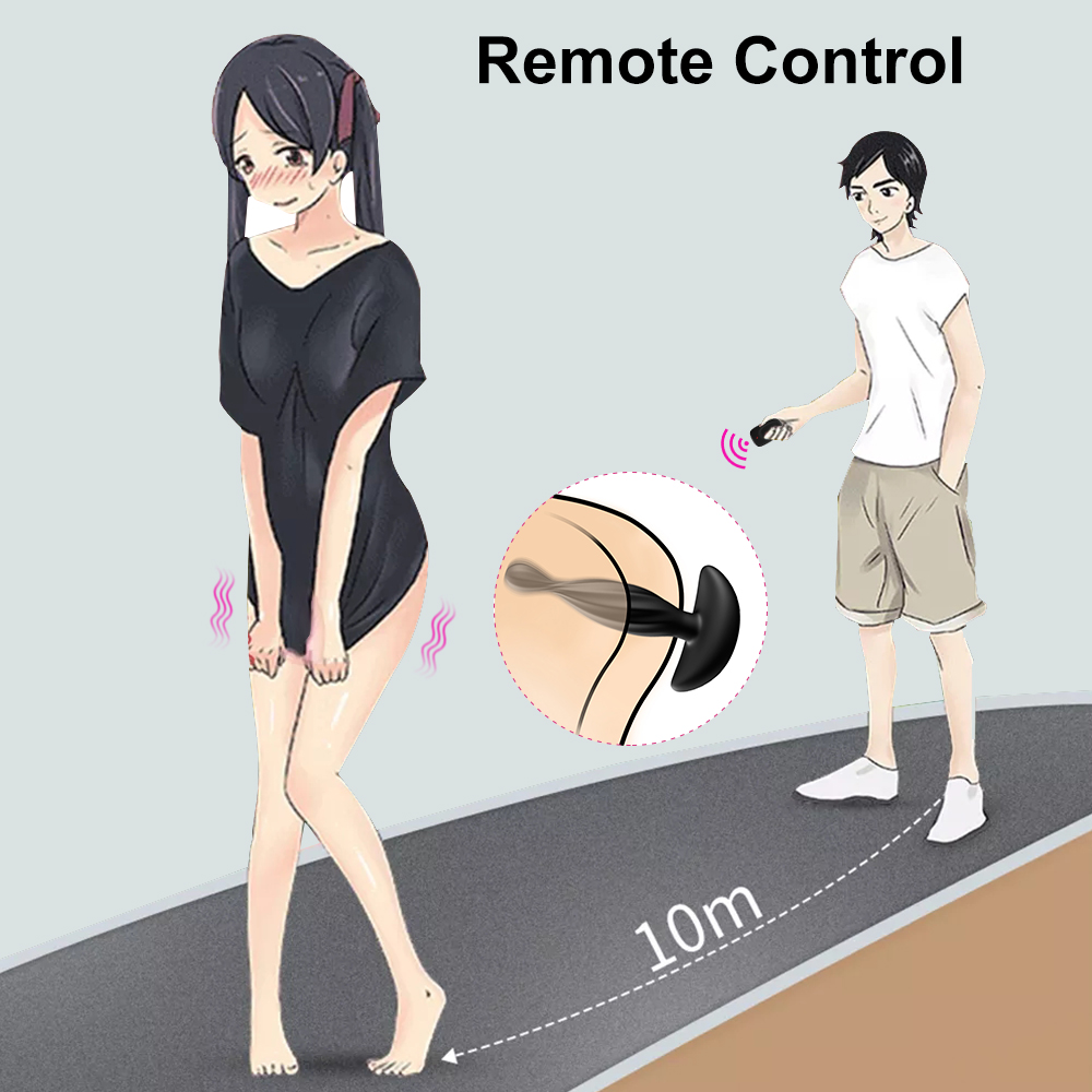 Remote Control Vibrating Anal Plug – Spiral Design