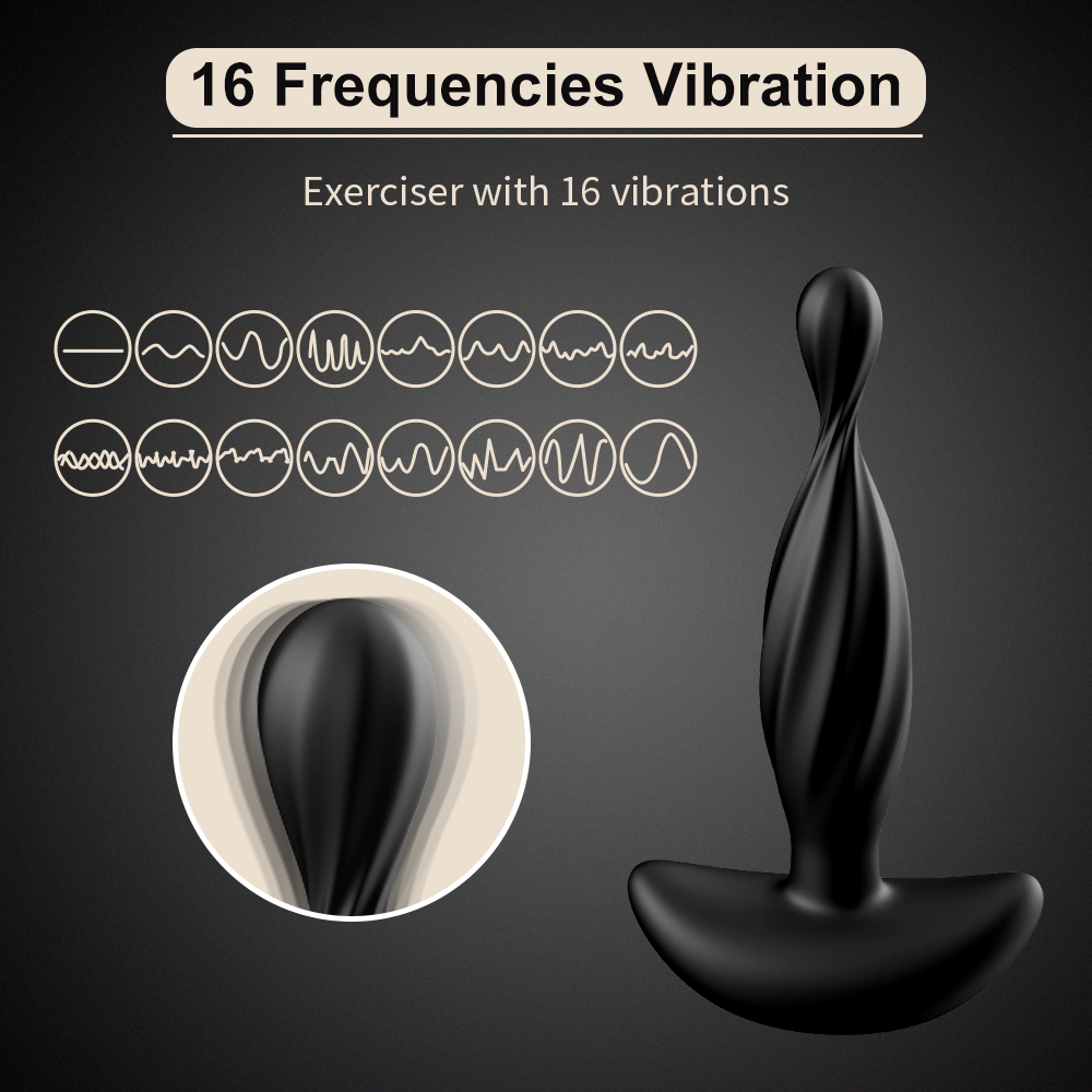 Remote Control Vibrating Anal Plug – Spiral Design