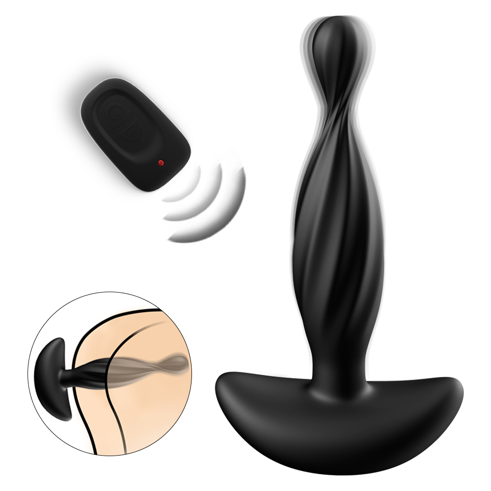 Remote Control Vibrating Anal Plug – Spiral Design