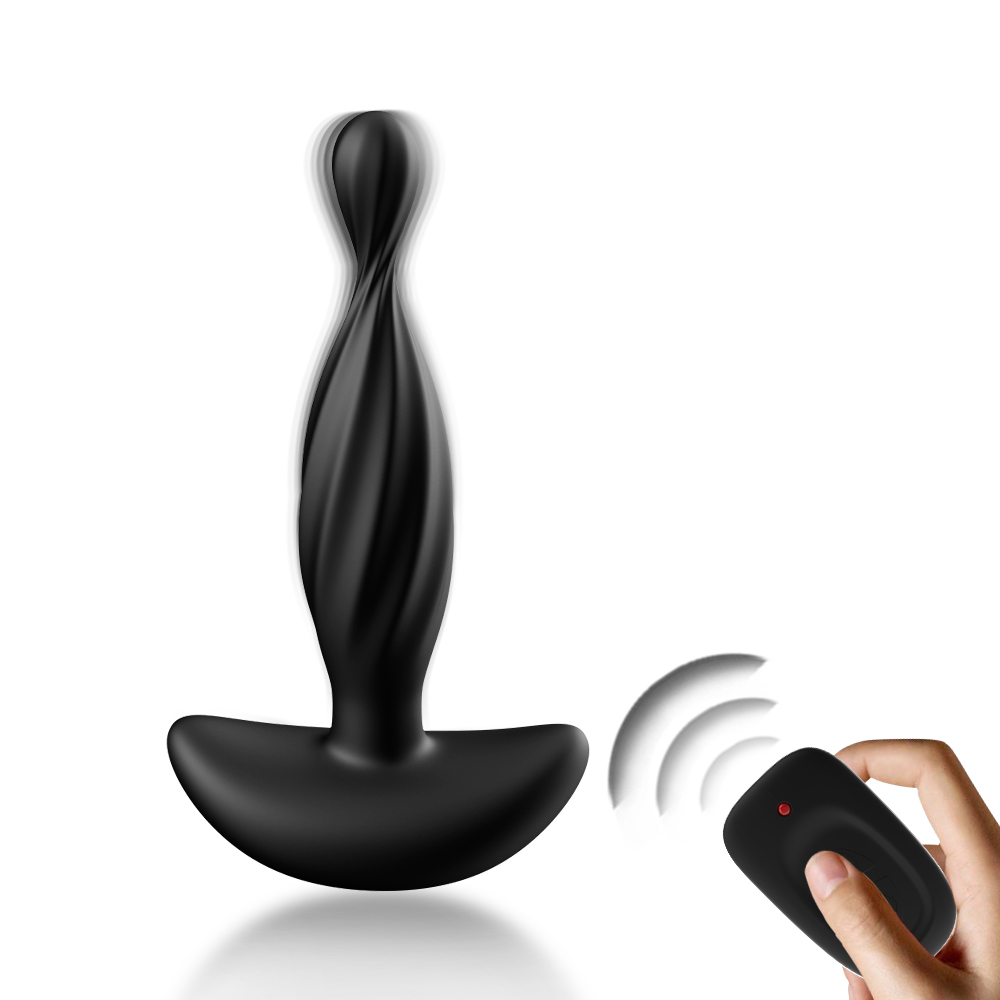 Remote Control Vibrating Anal Plug – Spiral Design