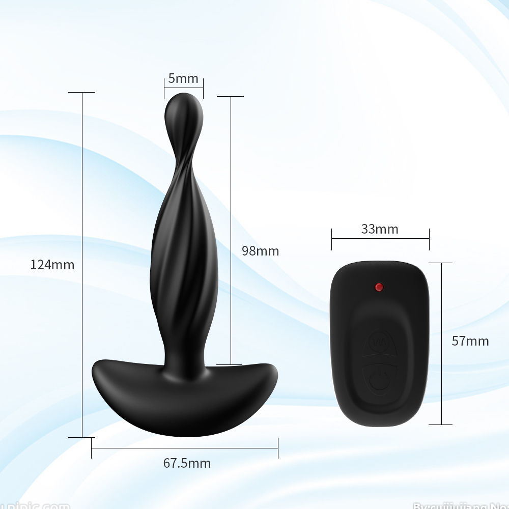 Remote Control Vibrating Anal Plug – Spiral Design