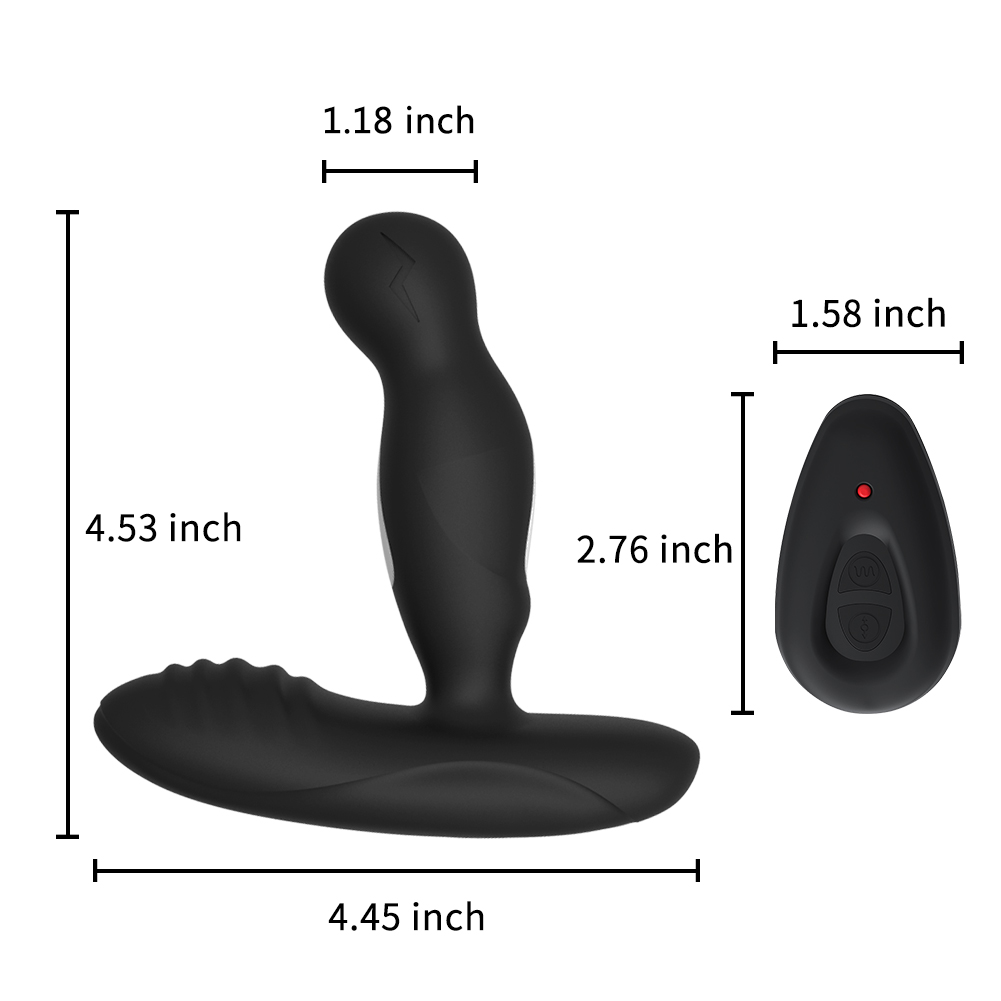 Electric Shock Rotating Prostate Massager with Remote