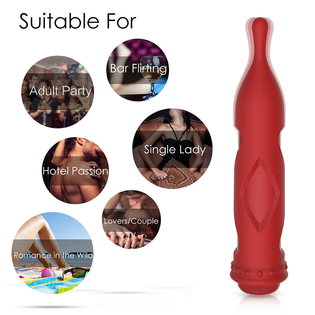 2-in-1 Textured Silicone Bullet Massager