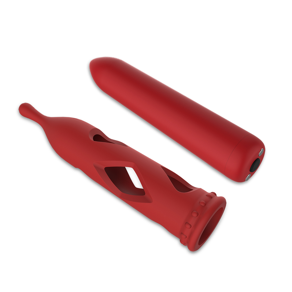 2-in-1 Textured Silicone Bullet Massager
