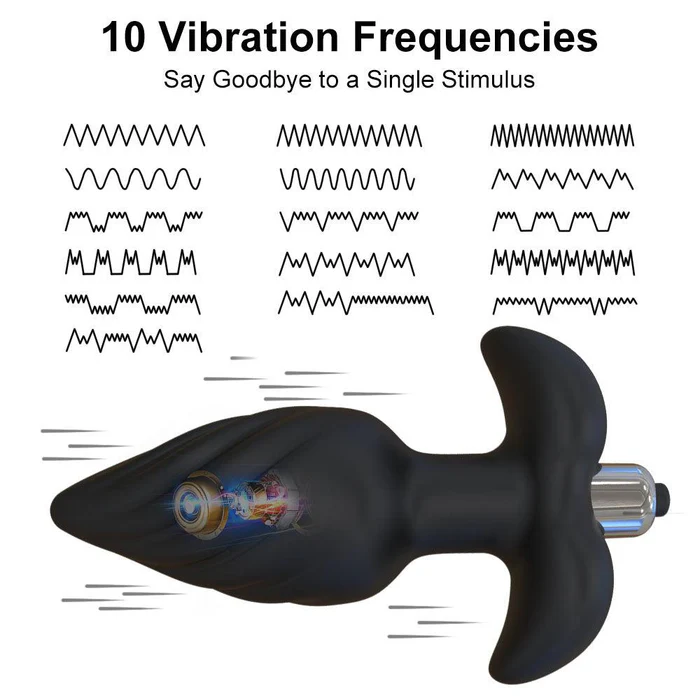 Vibrating Anal Plug Butt Plug Anal Toy Cone Shape Vibrator