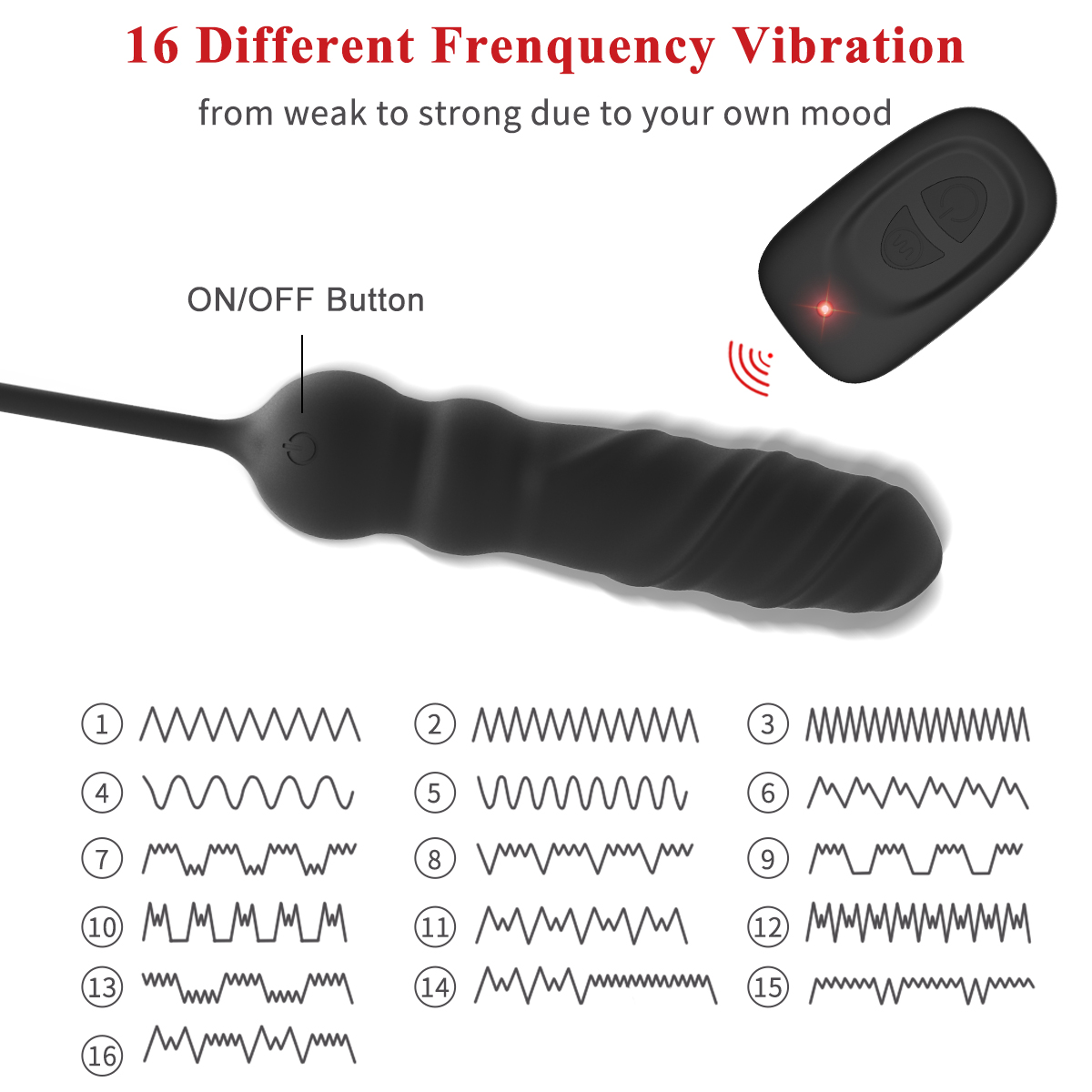 Anal Plug Small Stick With Cock Ring Wireless Remote Control