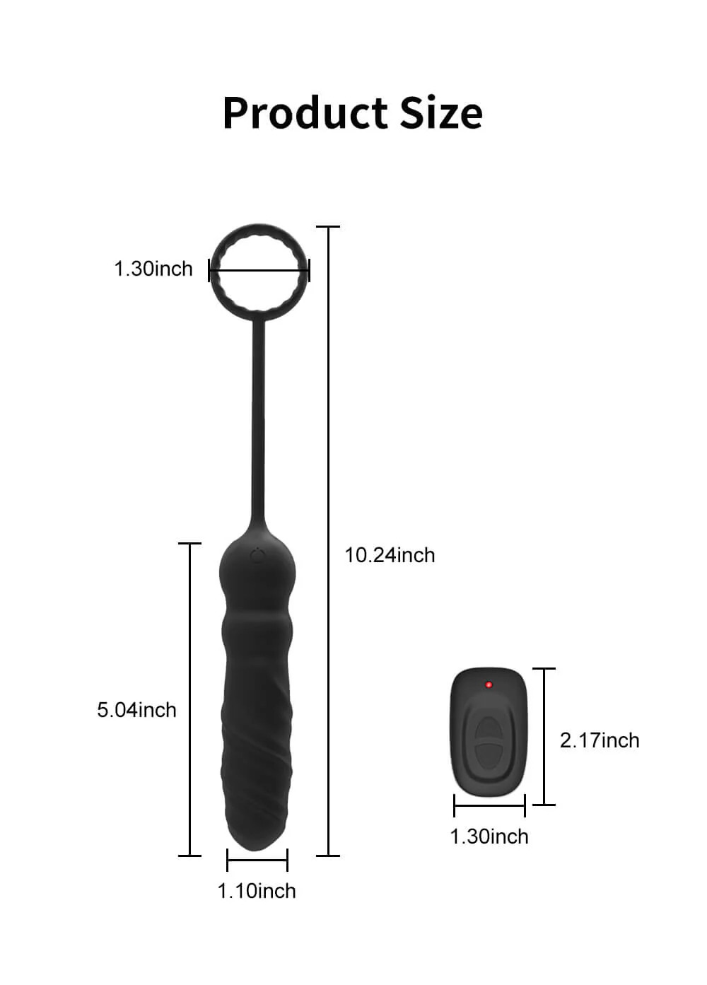 Anal Plug Small Stick With Cock Ring Wireless Remote Control