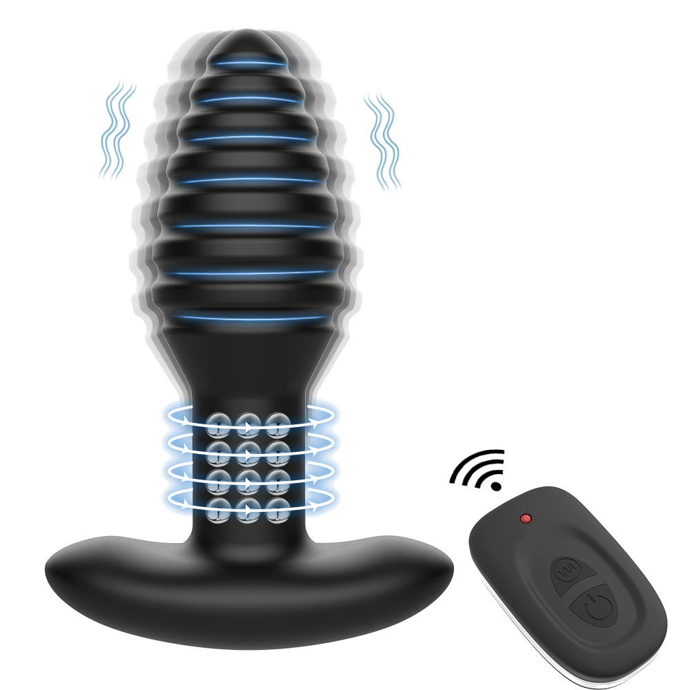 360 Rotating Ball Bearing Butt Plug Anal Vibrator