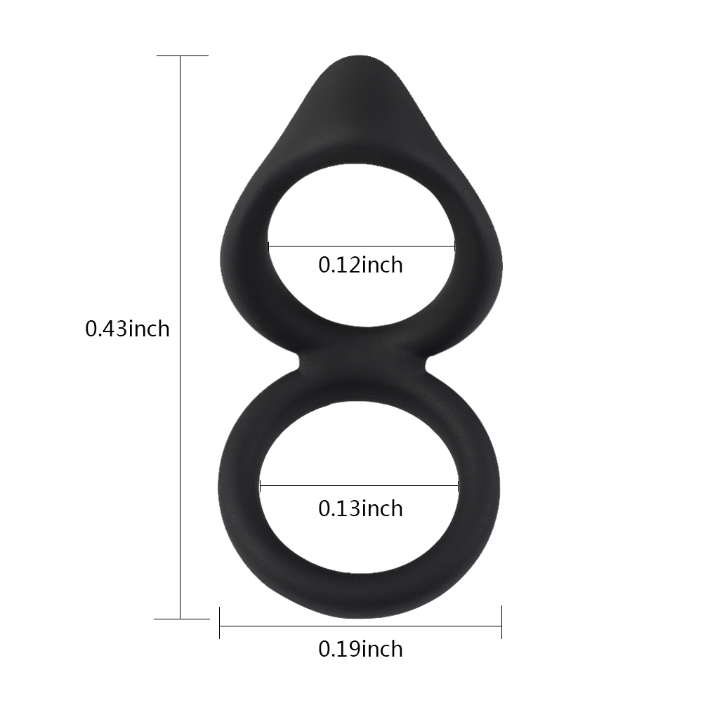 Double Delay Cock Ring Silicone Penis Rings