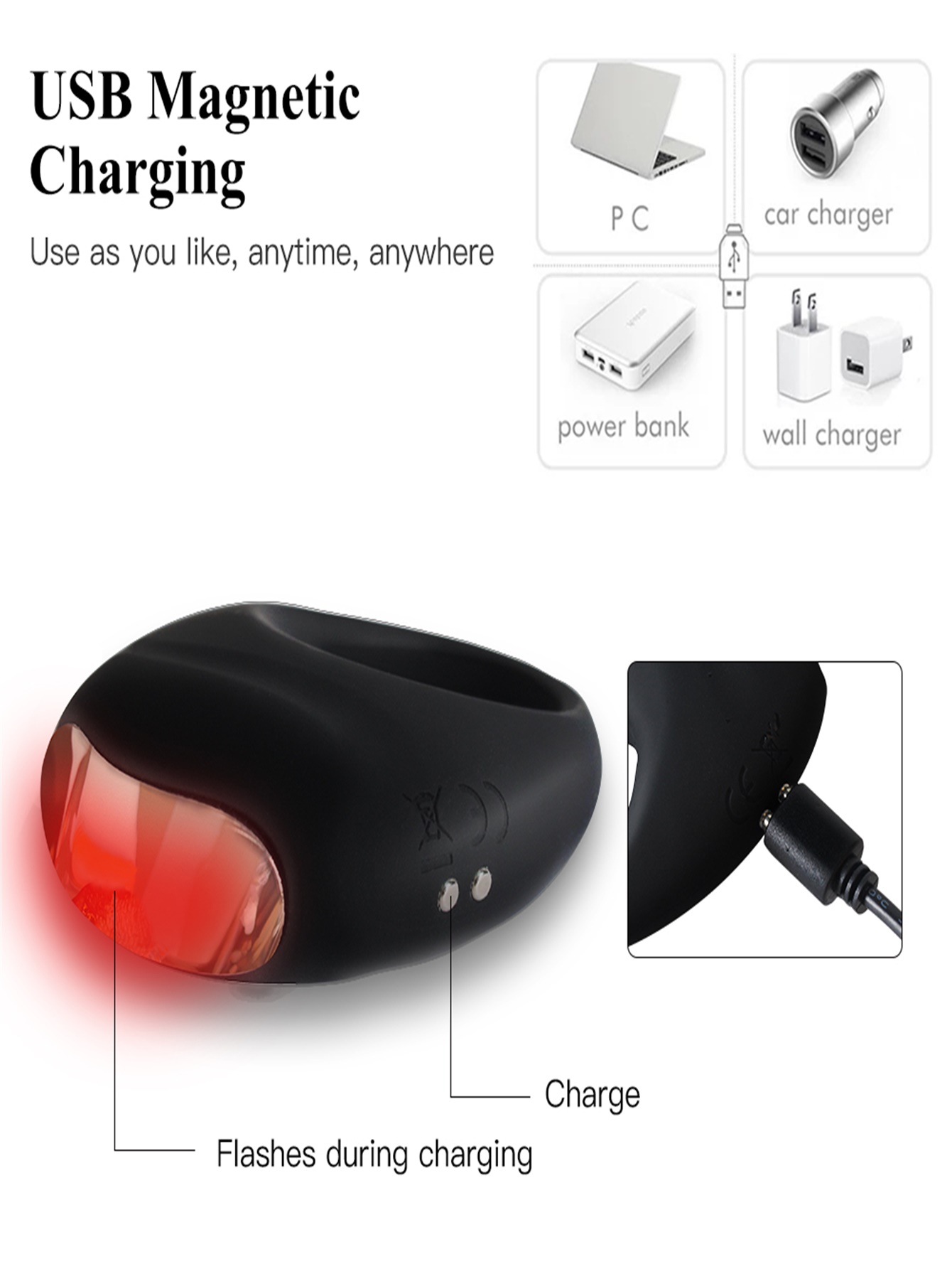 Vibrating Penis Ring Cock Vibrator For Man And Couple