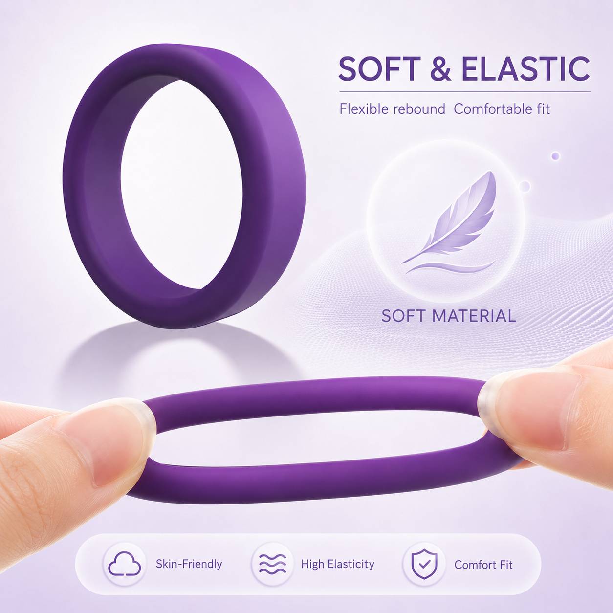 Colorful Silicone Cock Rings Flexible And Soft Penis Rings