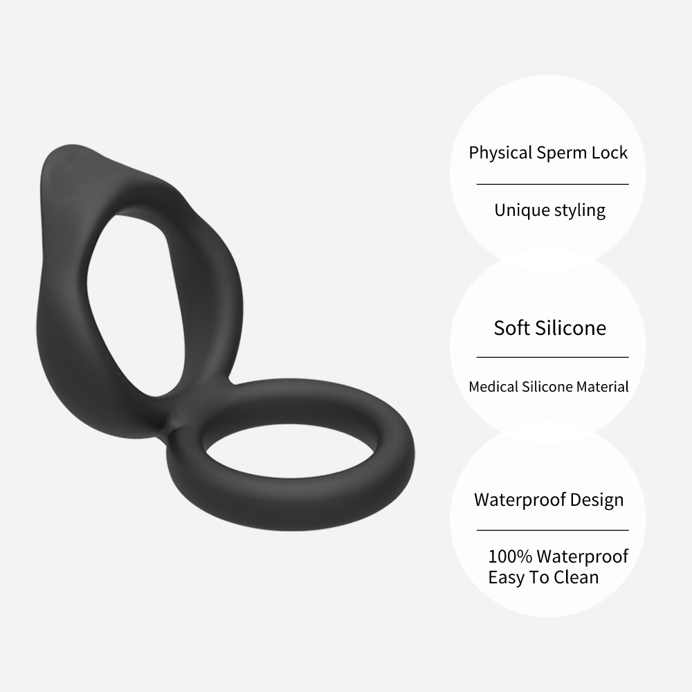 Double Delay Cock Ring Silicone Penis Rings