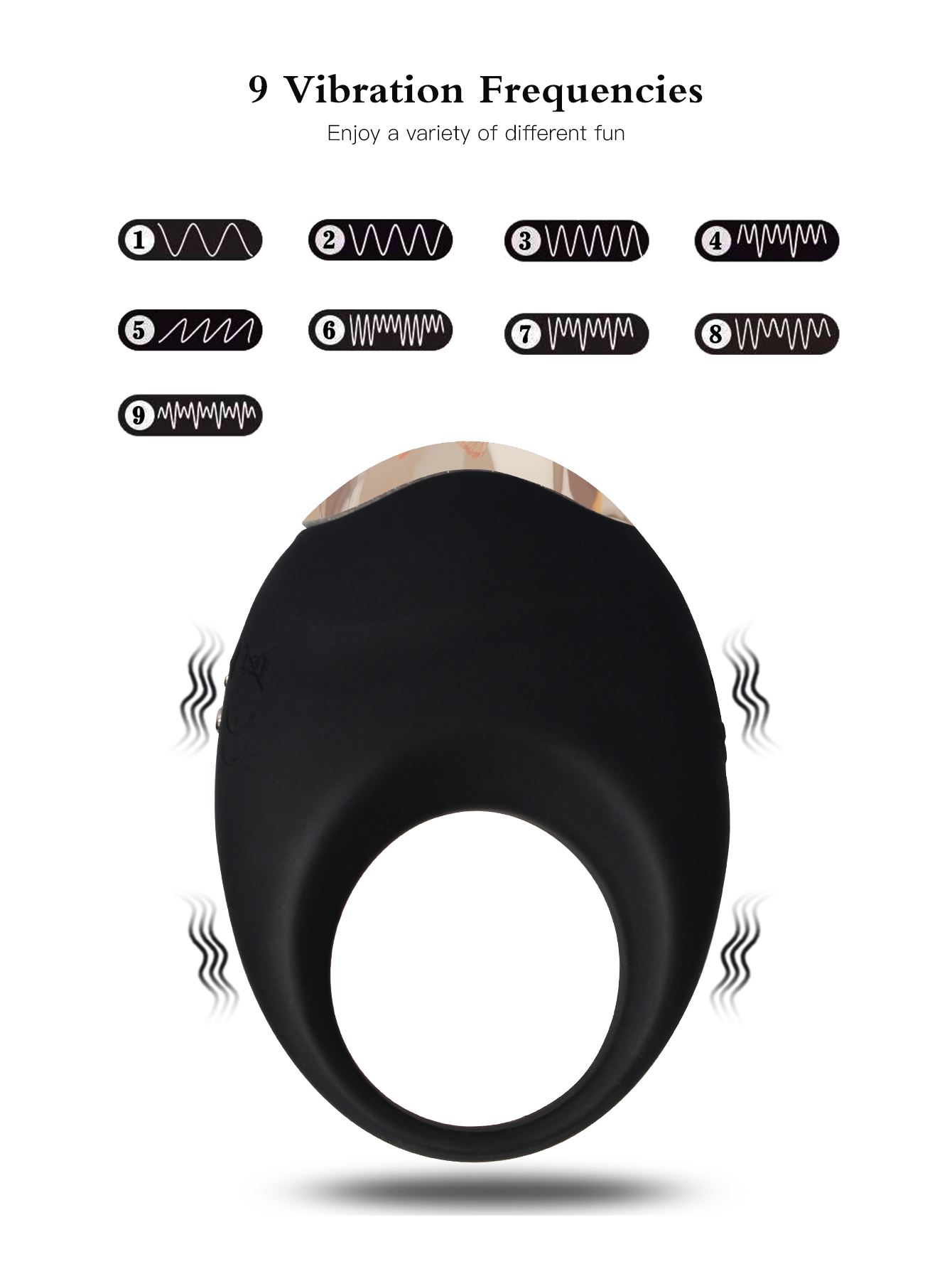 Vibrating Penis Ring Cock Vibrator For Man And Couple